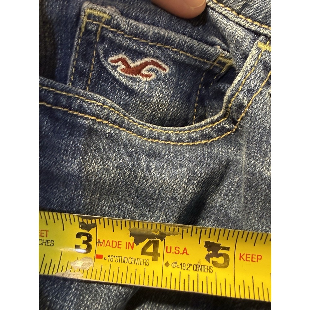 Hollister Women's Super Skinny Blue Denim Distressed - Picture 10 of 12